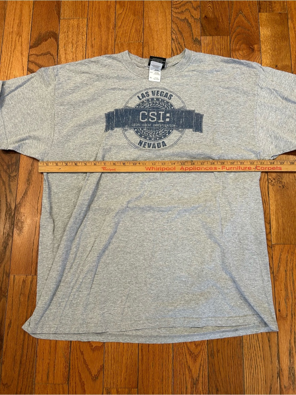 Vintage CSI Crime Scene Investigation T Shirt Mens 2XL Gray Las Vegas Nevada CBS - Picture 9 of 10